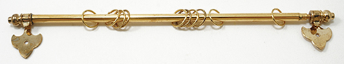 Dollhouse Miniature Brass Curtain Rod
